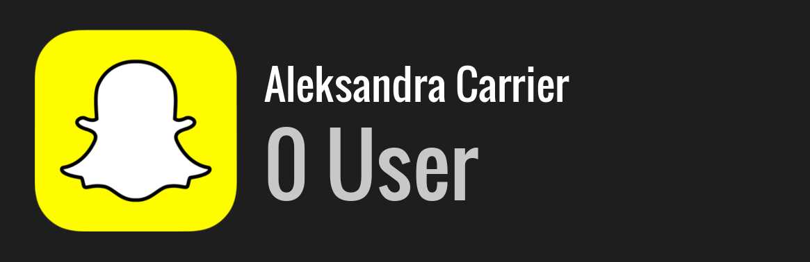 Aleksandra Carrier snapchat