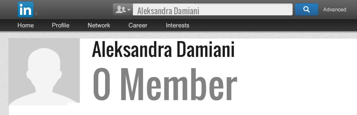 Aleksandra Damiani linkedin profile