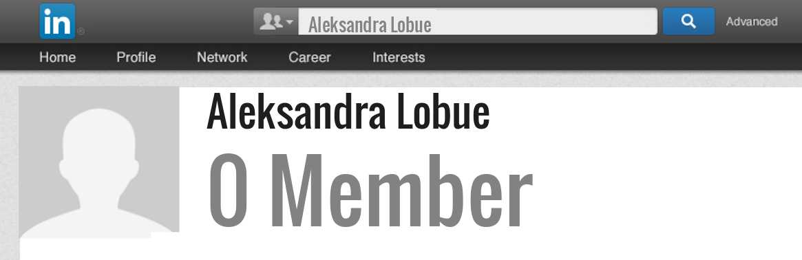 Aleksandra Lobue linkedin profile