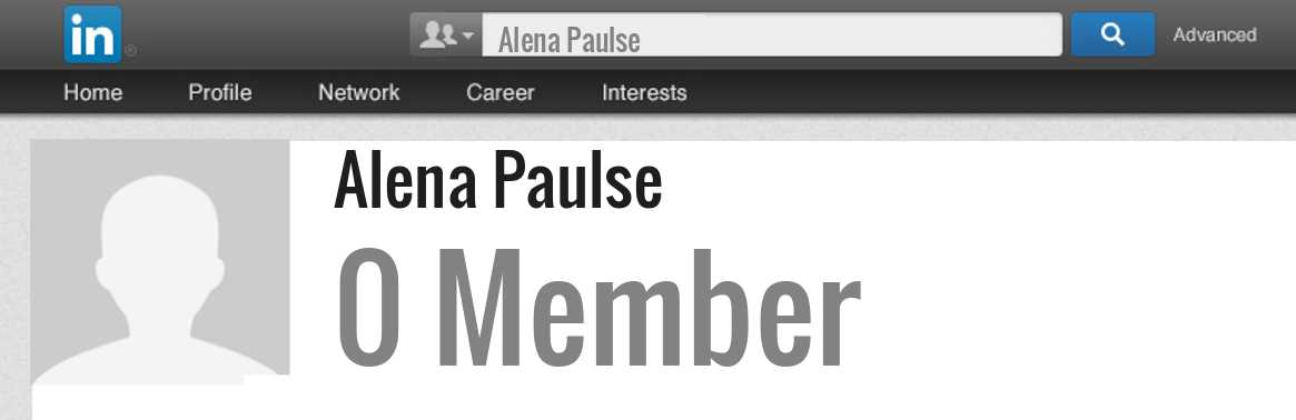 Alena Paulse linkedin profile