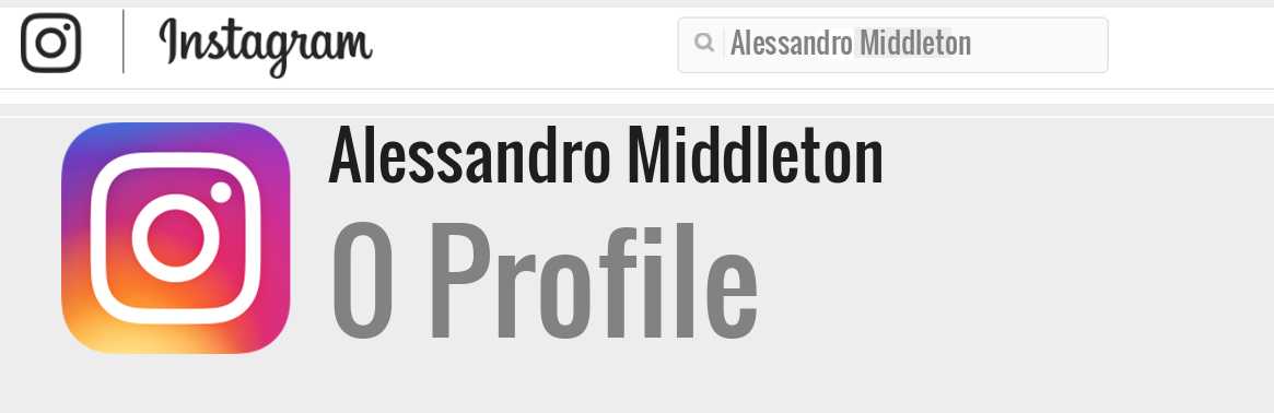 Alessandro Middleton instagram account