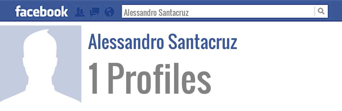 Alessandro Santacruz facebook profiles