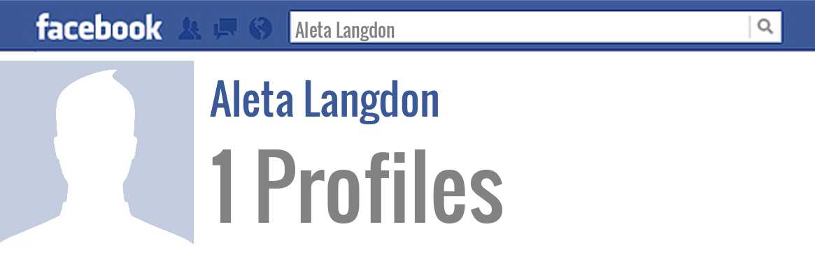 Aleta Langdon facebook profiles