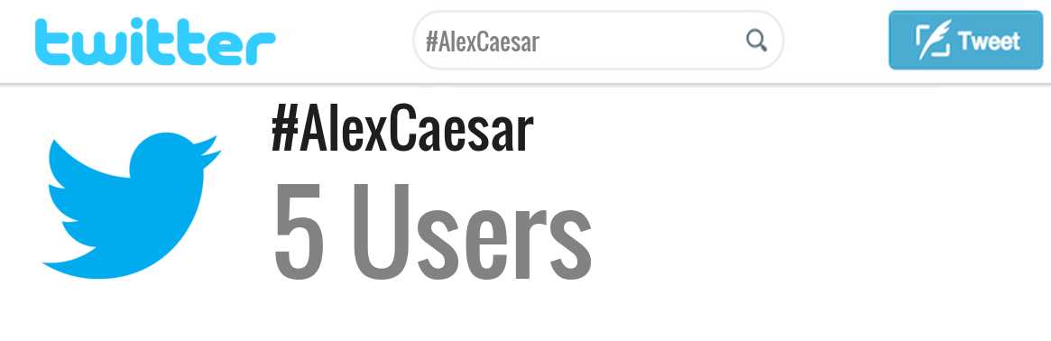 Alex Caesar twitter account