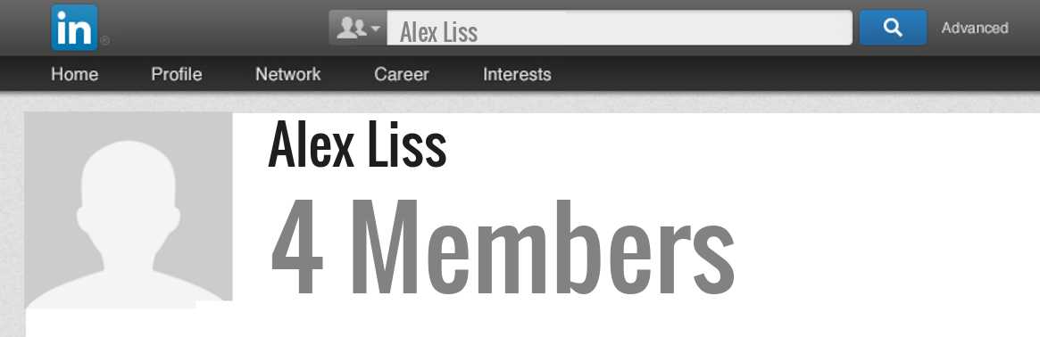 Alex Liss linkedin profile