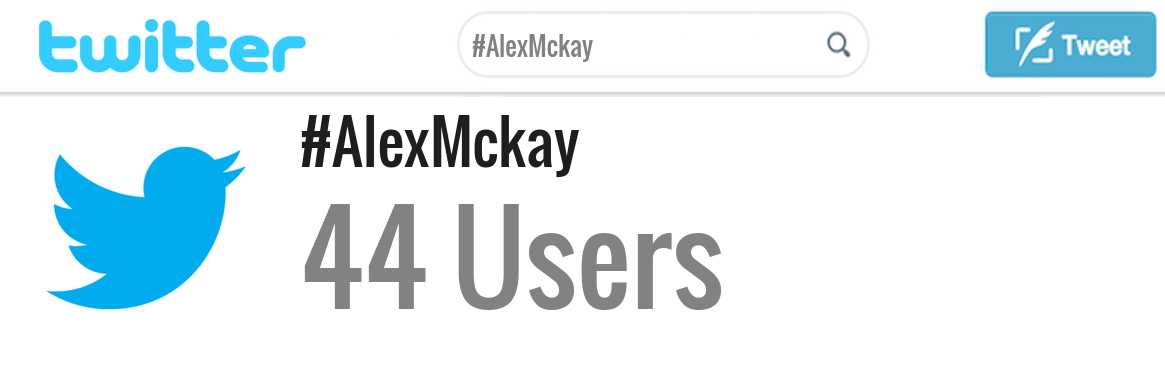 Alex Mckay twitter account