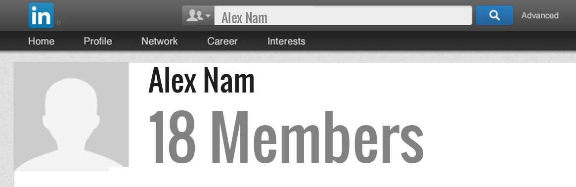 Alex Nam linkedin profile