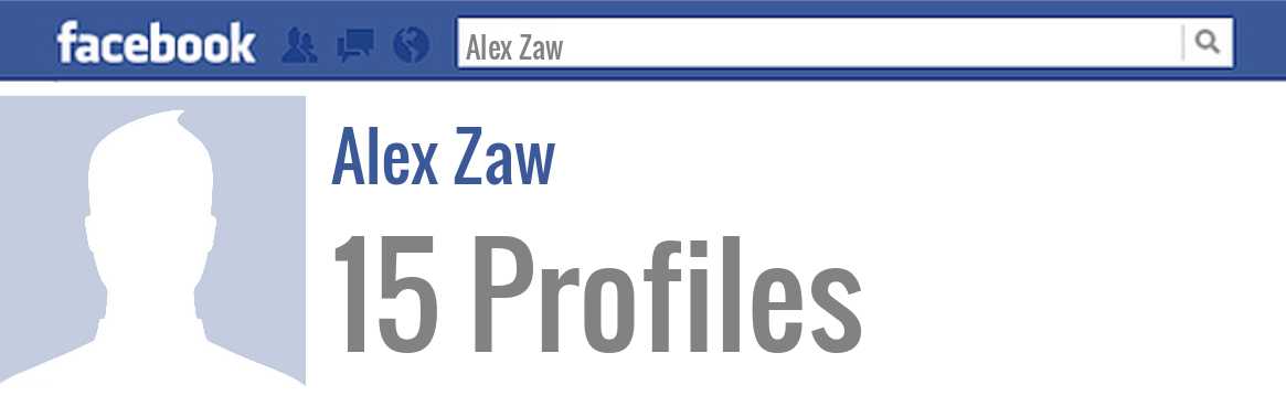 Alex Zaw facebook profiles