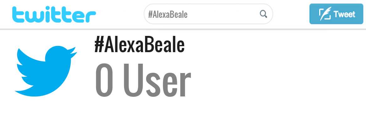 Alexa Beale twitter account
