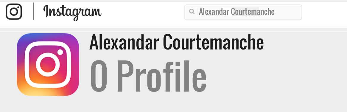 Alexandar Courtemanche instagram account
