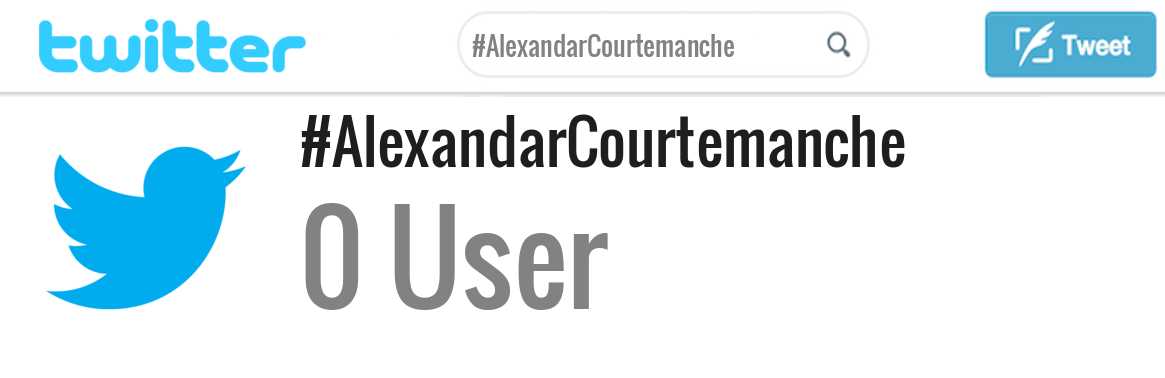 Alexandar Courtemanche twitter account