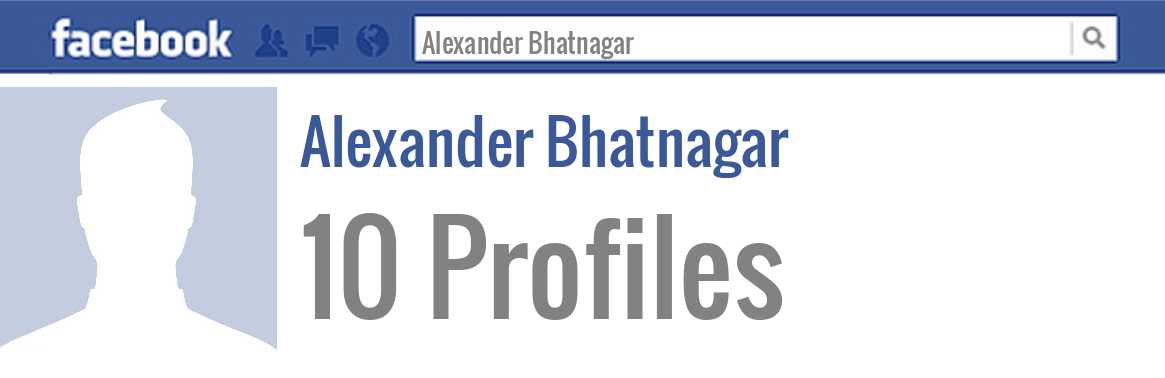 Alexander Bhatnagar facebook profiles