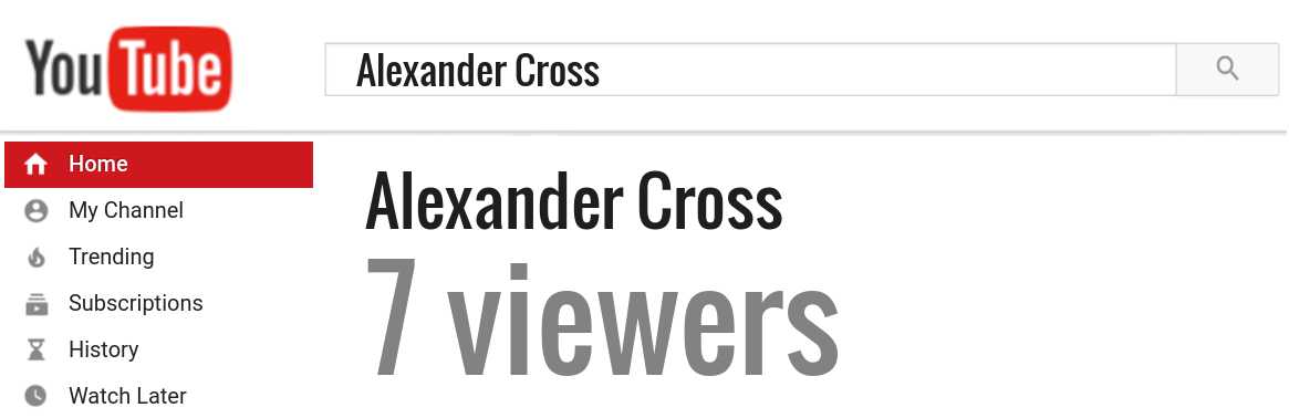 Alexander Cross youtube subscribers