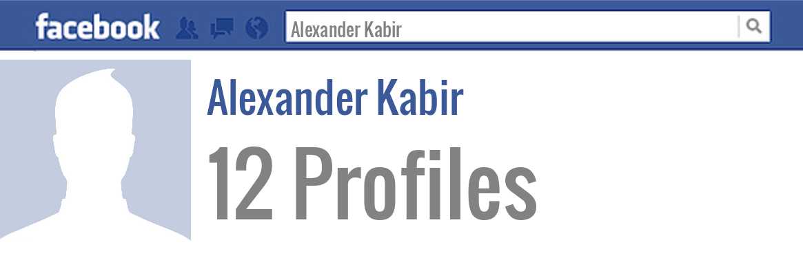 Alexander Kabir facebook profiles