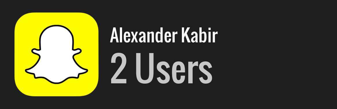 Alexander Kabir snapchat