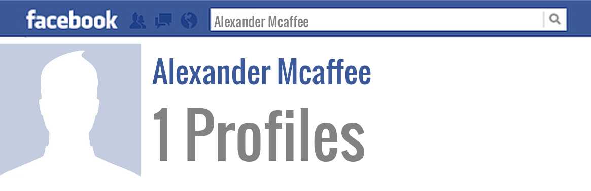 Alexander Mcaffee facebook profiles