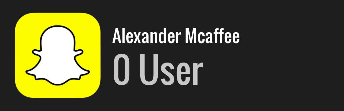 Alexander Mcaffee snapchat