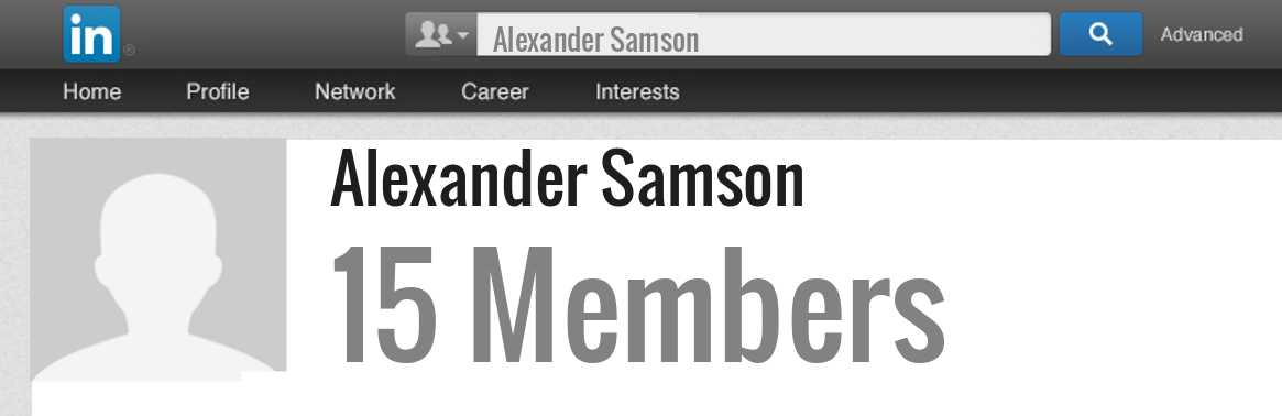 Alexander Samson linkedin profile