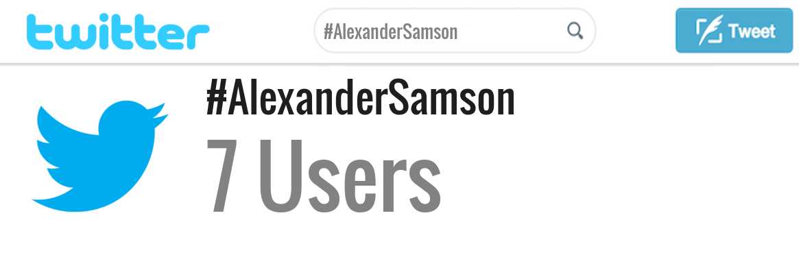 Alexander Samson twitter account