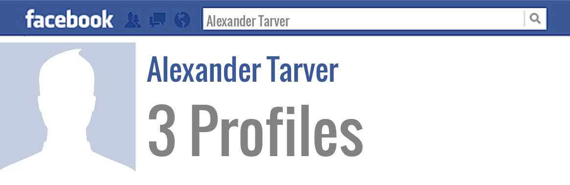 Alexander Tarver facebook profiles
