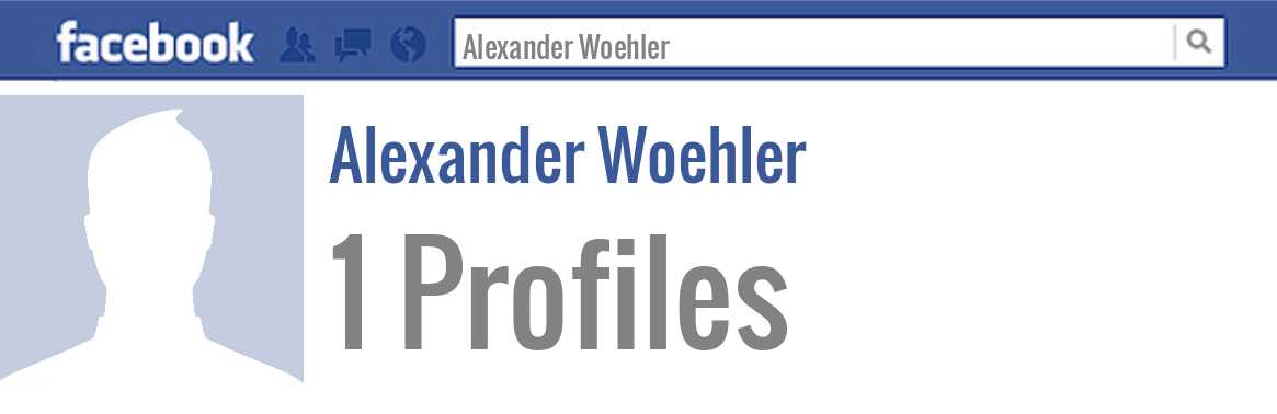 Alexander Woehler facebook profiles