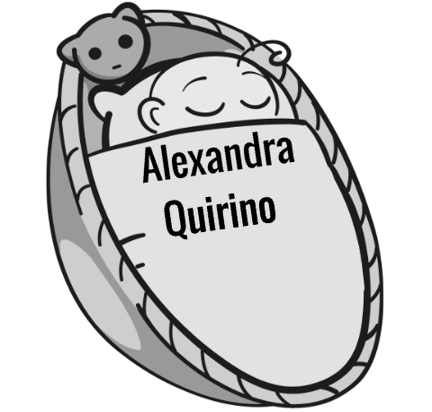 Alexandra Quirino sleeping baby