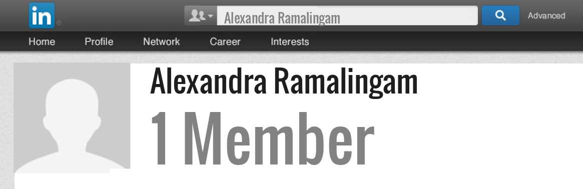 Alexandra Ramalingam linkedin profile