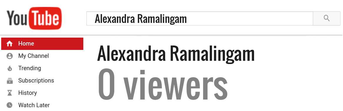 Alexandra Ramalingam youtube subscribers