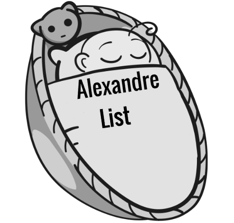 Alexandre List sleeping baby