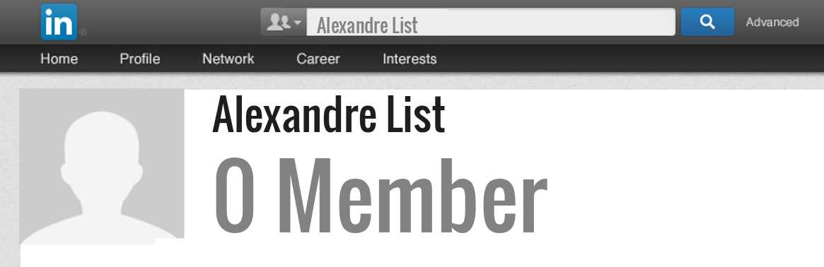 Alexandre List linkedin profile