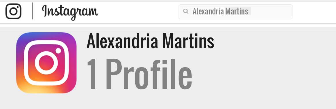 Alexandria Martins instagram account