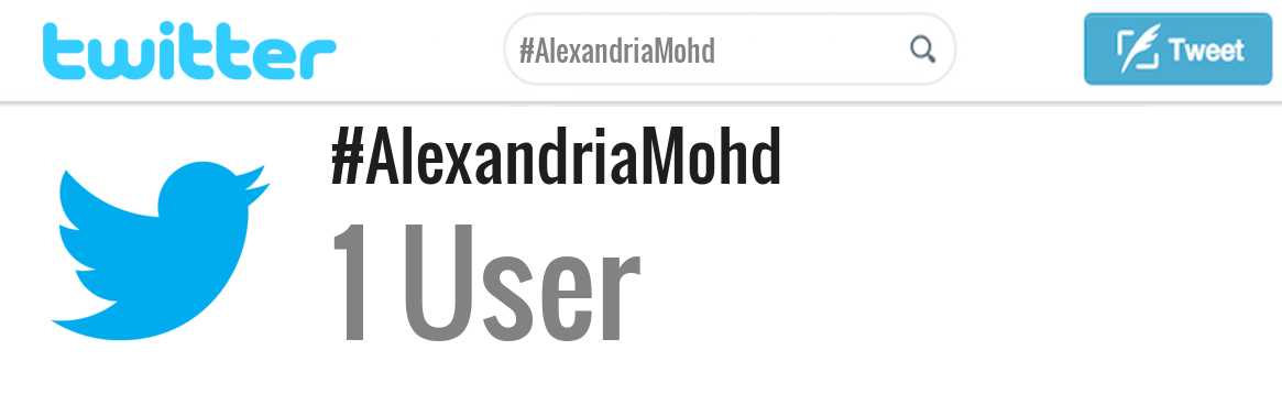 Alexandria Mohd twitter account