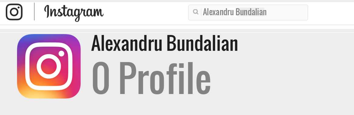 Alexandru Bundalian instagram account