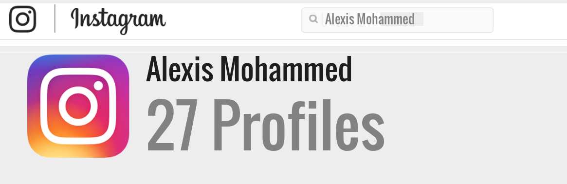 Alexis Mohammed instagram account