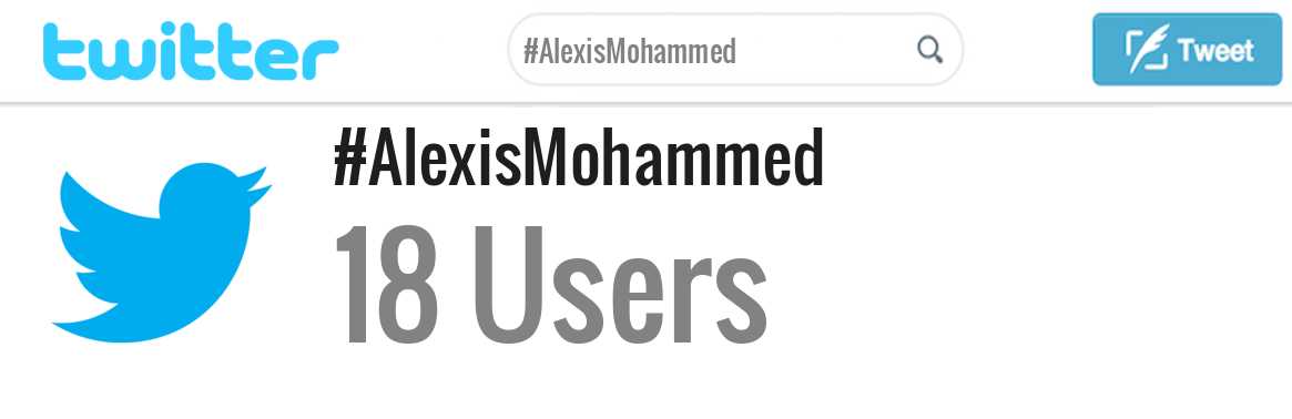 Alexis Mohammed twitter account