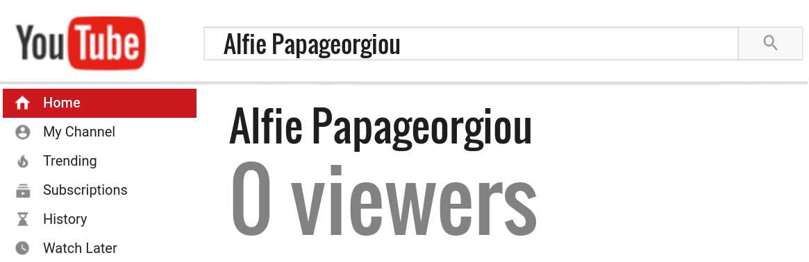 Alfie Papageorgiou youtube subscribers