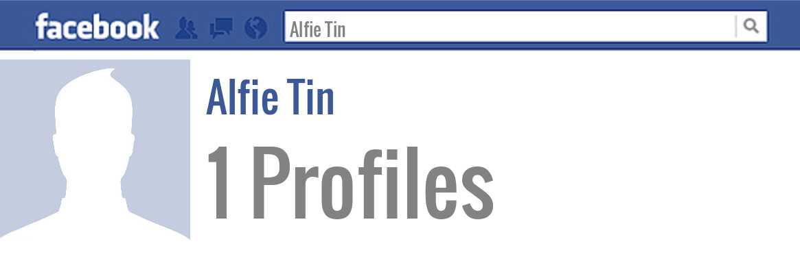 Alfie Tin facebook profiles