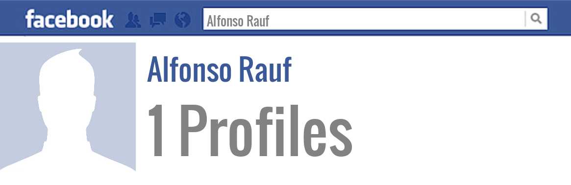 Alfonso Rauf facebook profiles