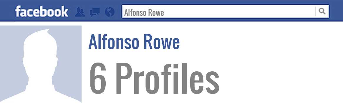Alfonso Rowe facebook profiles