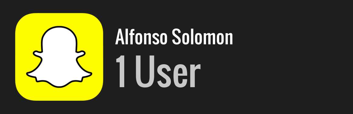 Alfonso Solomon snapchat