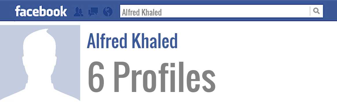 Alfred Khaled facebook profiles