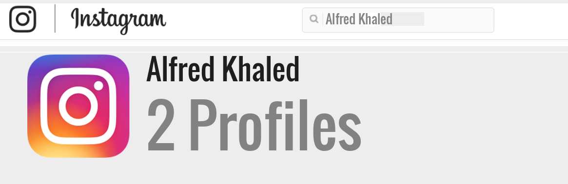 Alfred Khaled instagram account
