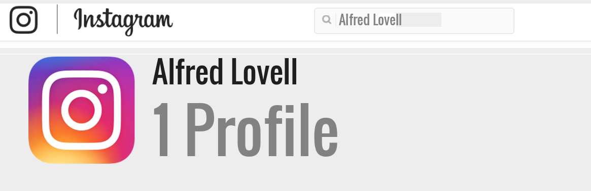 Alfred Lovell instagram account