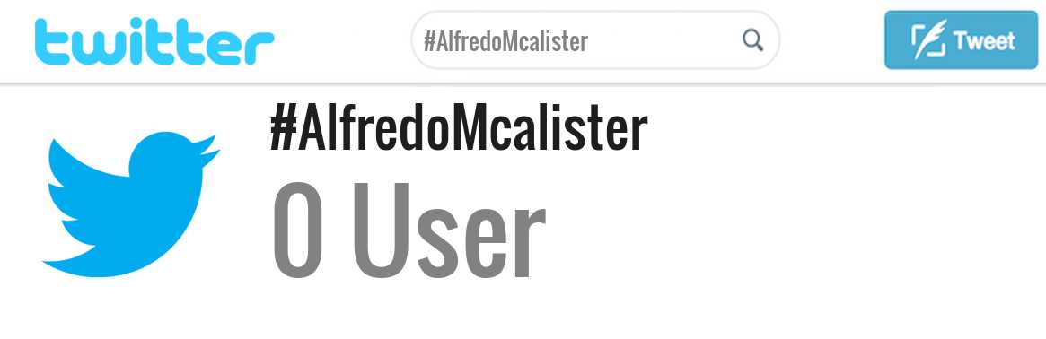 Alfredo Mcalister twitter account