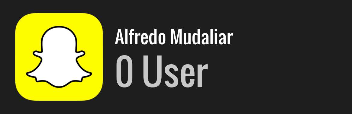 Alfredo Mudaliar snapchat