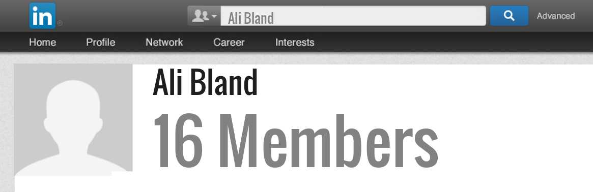 Ali Bland linkedin profile