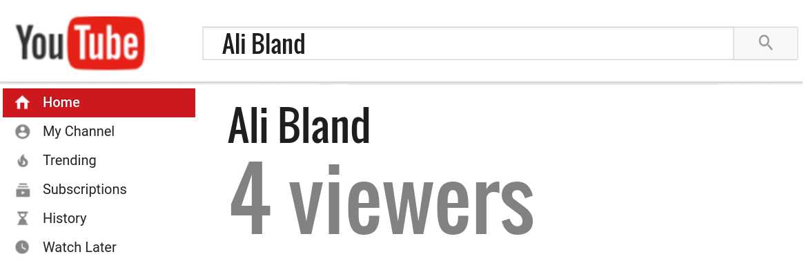 Ali Bland youtube subscribers