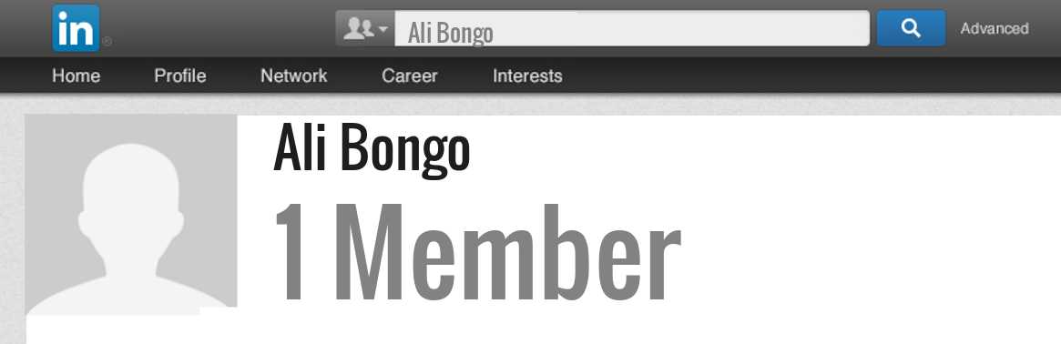 Ali Bongo linkedin profile