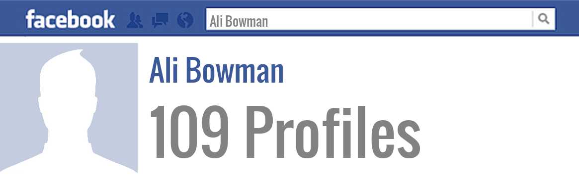 Ali Bowman facebook profiles