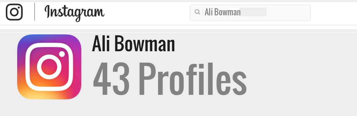 Ali Bowman instagram account